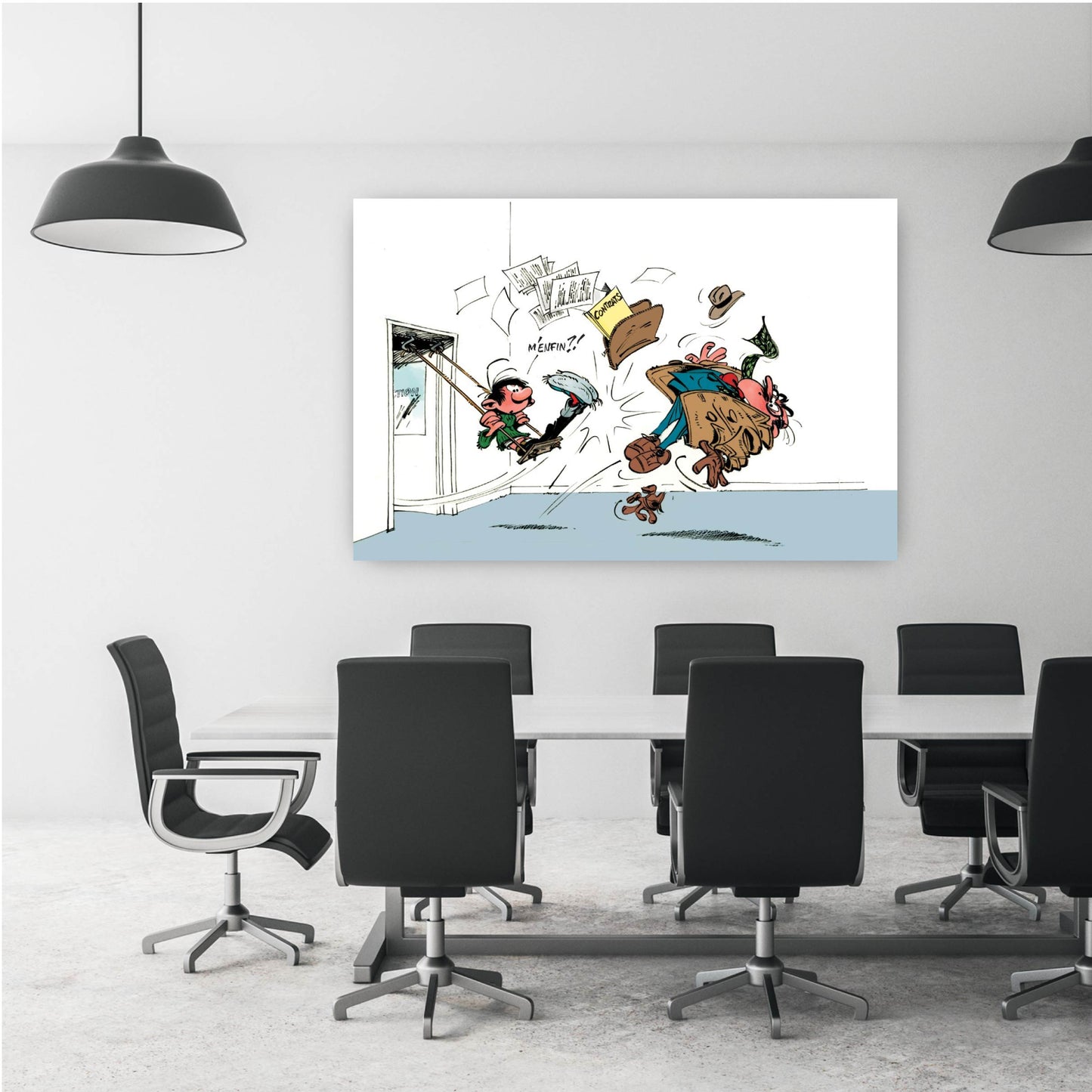 Tableau Gaston Lagaffe 5 Gaston et Mesmaeker