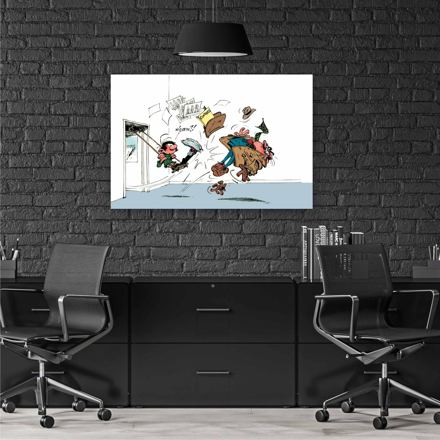 Tableau Gaston Lagaffe 5 Gaston et Mesmaeker