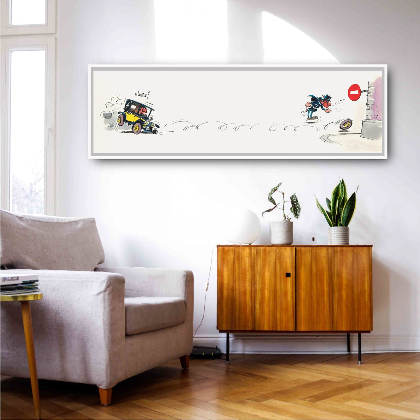 Tableau Gaston Lagaffe 10 Gaston perd sa roue