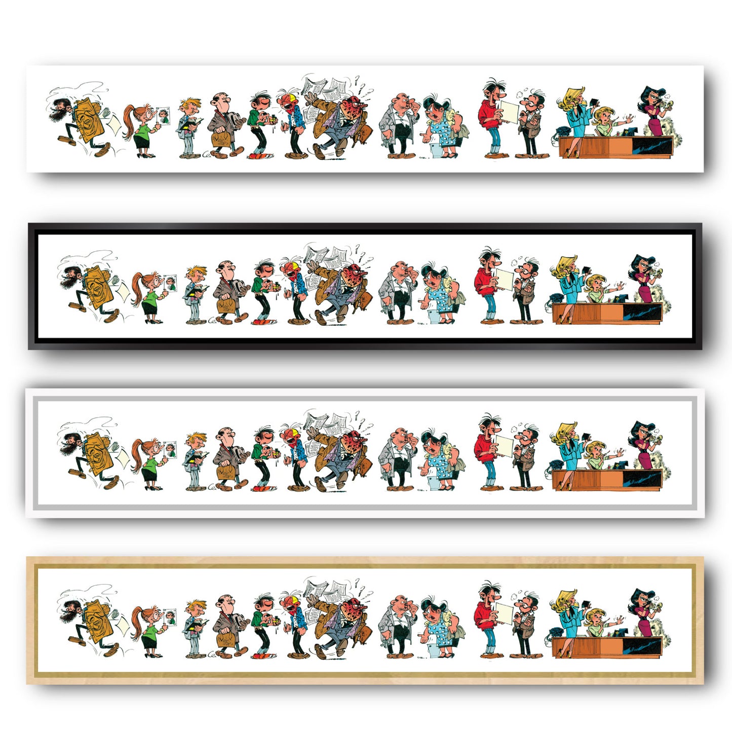 Tableau Gaston Lagaffe 11 Les personnages de Gaston