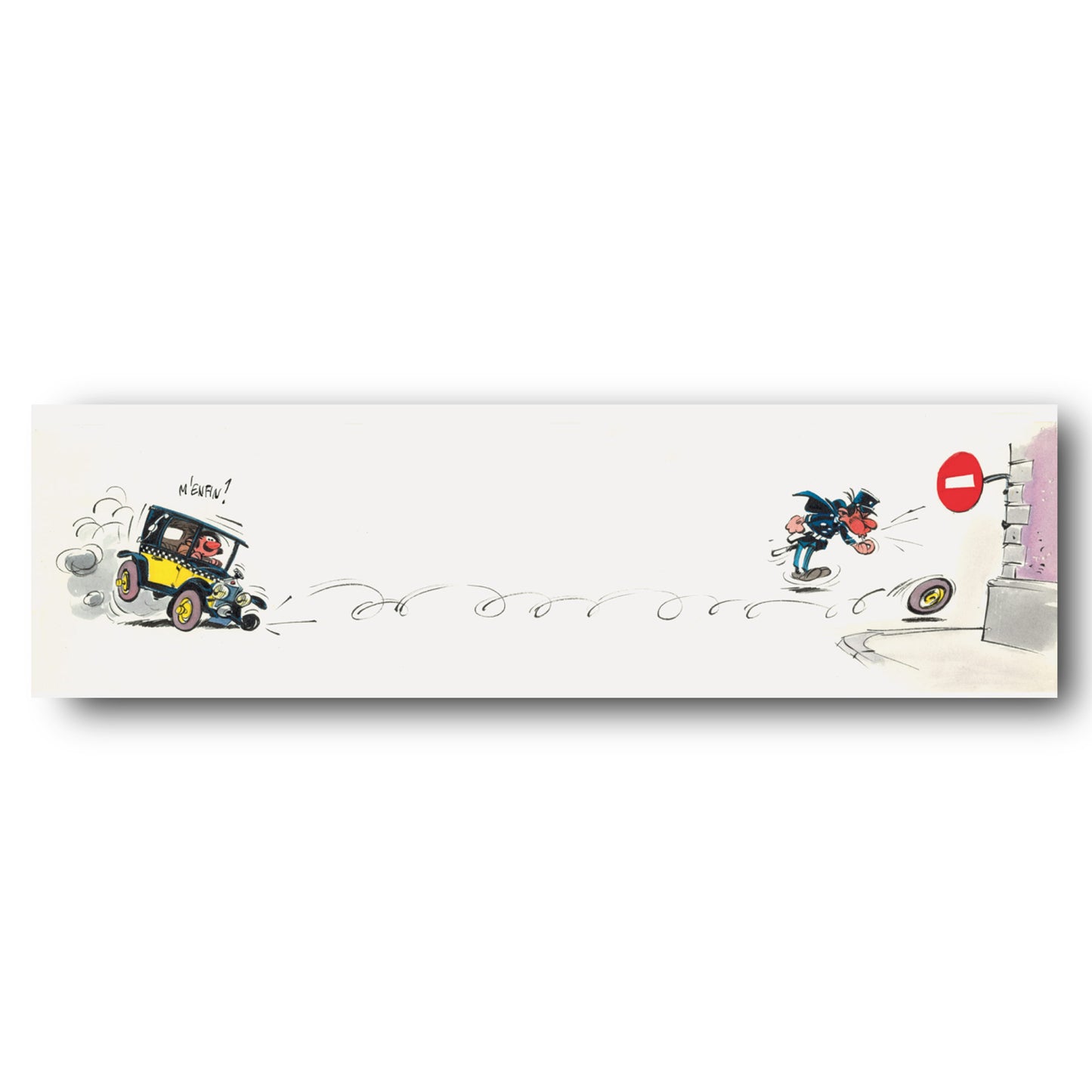 Tableau Gaston Lagaffe 10 Gaston perd sa roue