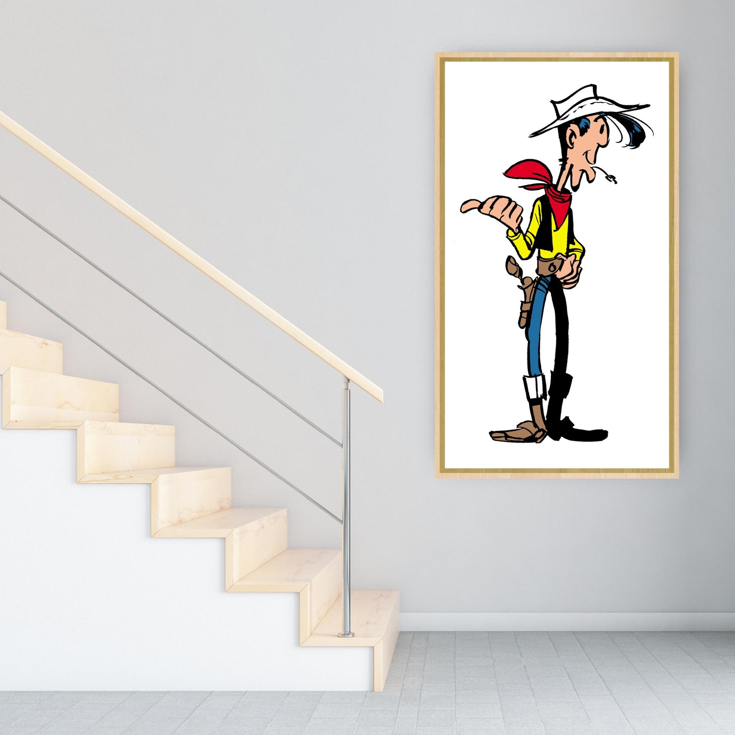 Tableau Lucky Luke 6 C'est par là.