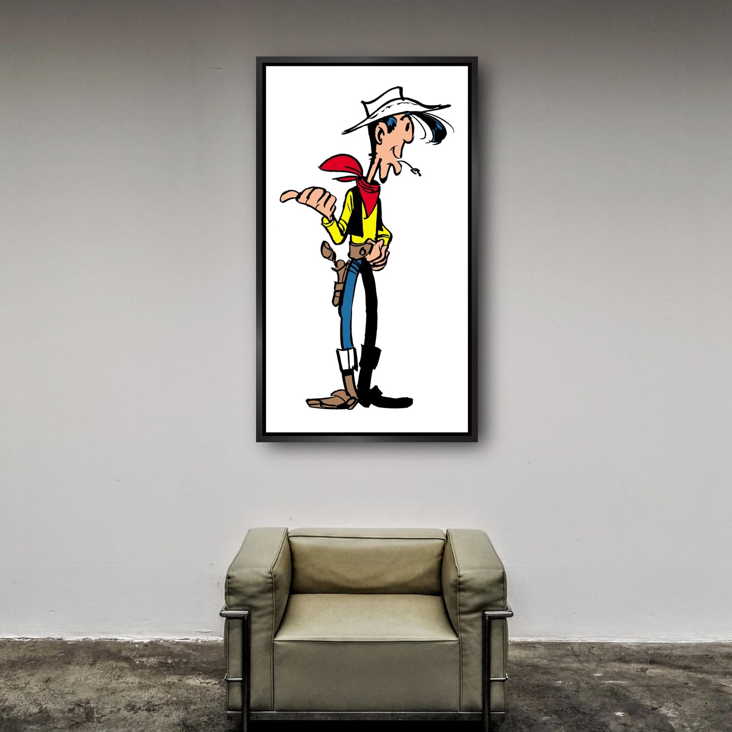 Tableau Lucky Luke 6 C'est par là.