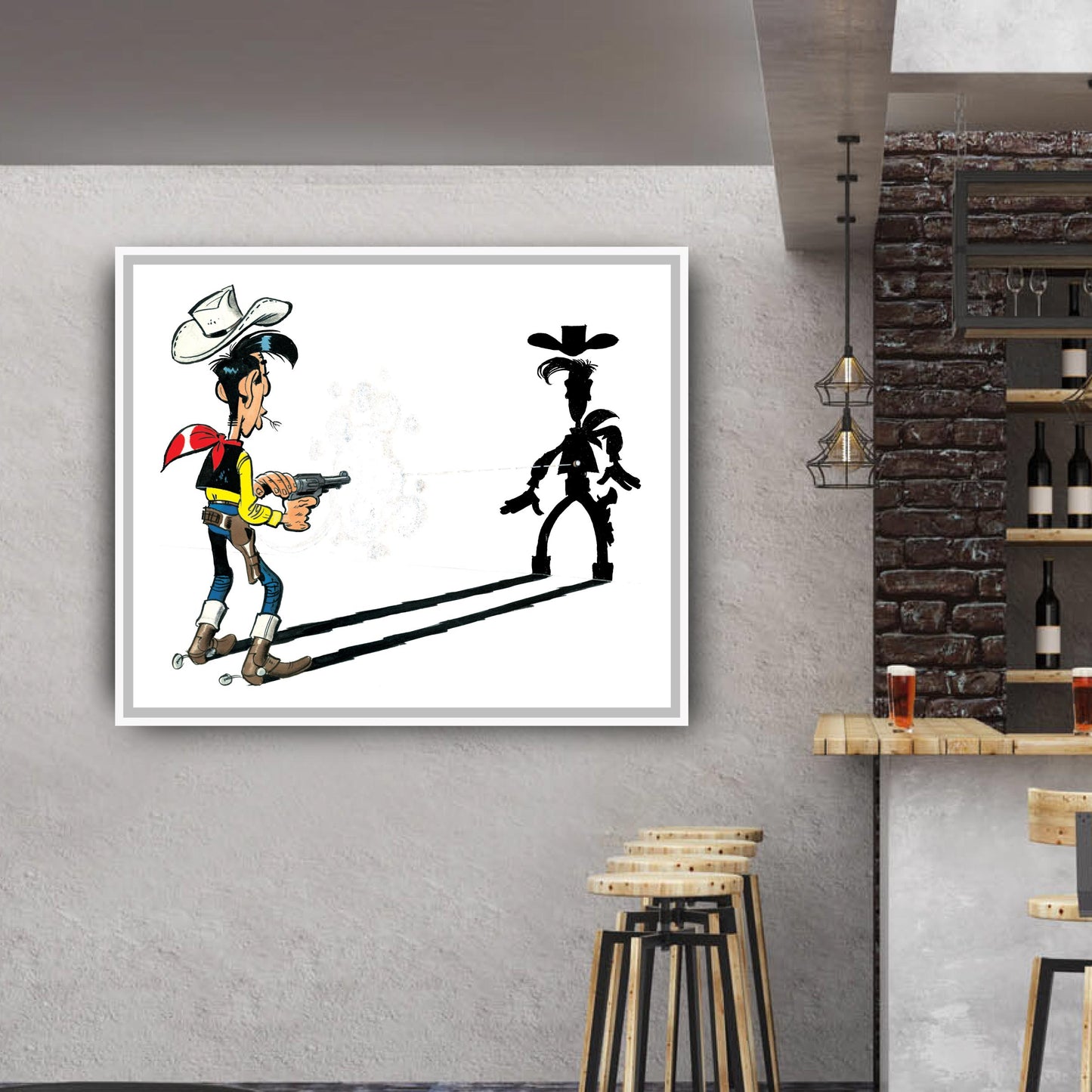 Tableau Lucky Luke 2 L'homme qui tire plus vite...