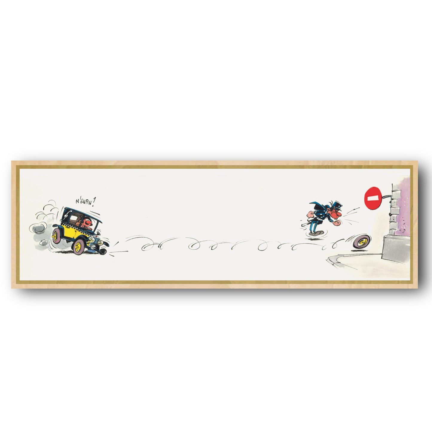 Tableau Gaston Lagaffe 10 Gaston perd sa roue