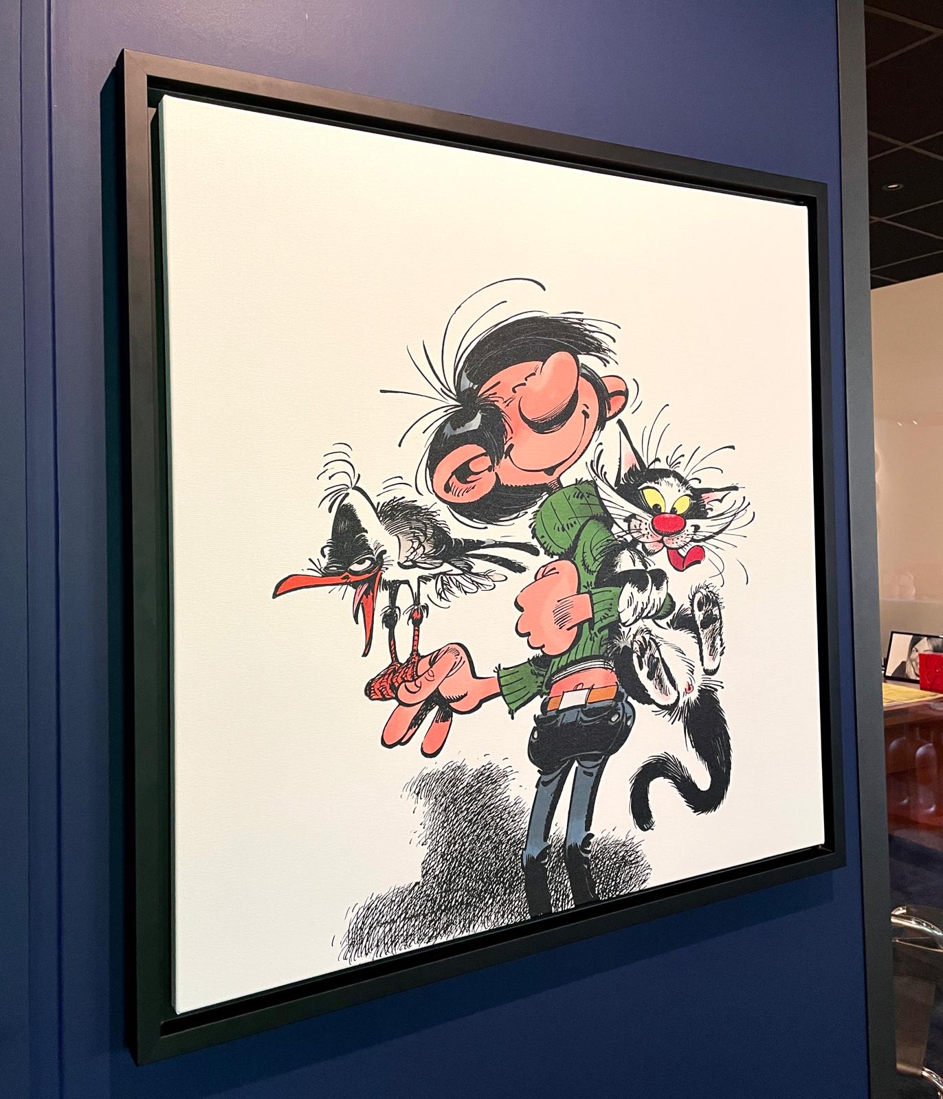 Tableau Gaston Lagaffe 3 Gaston et ses animaux