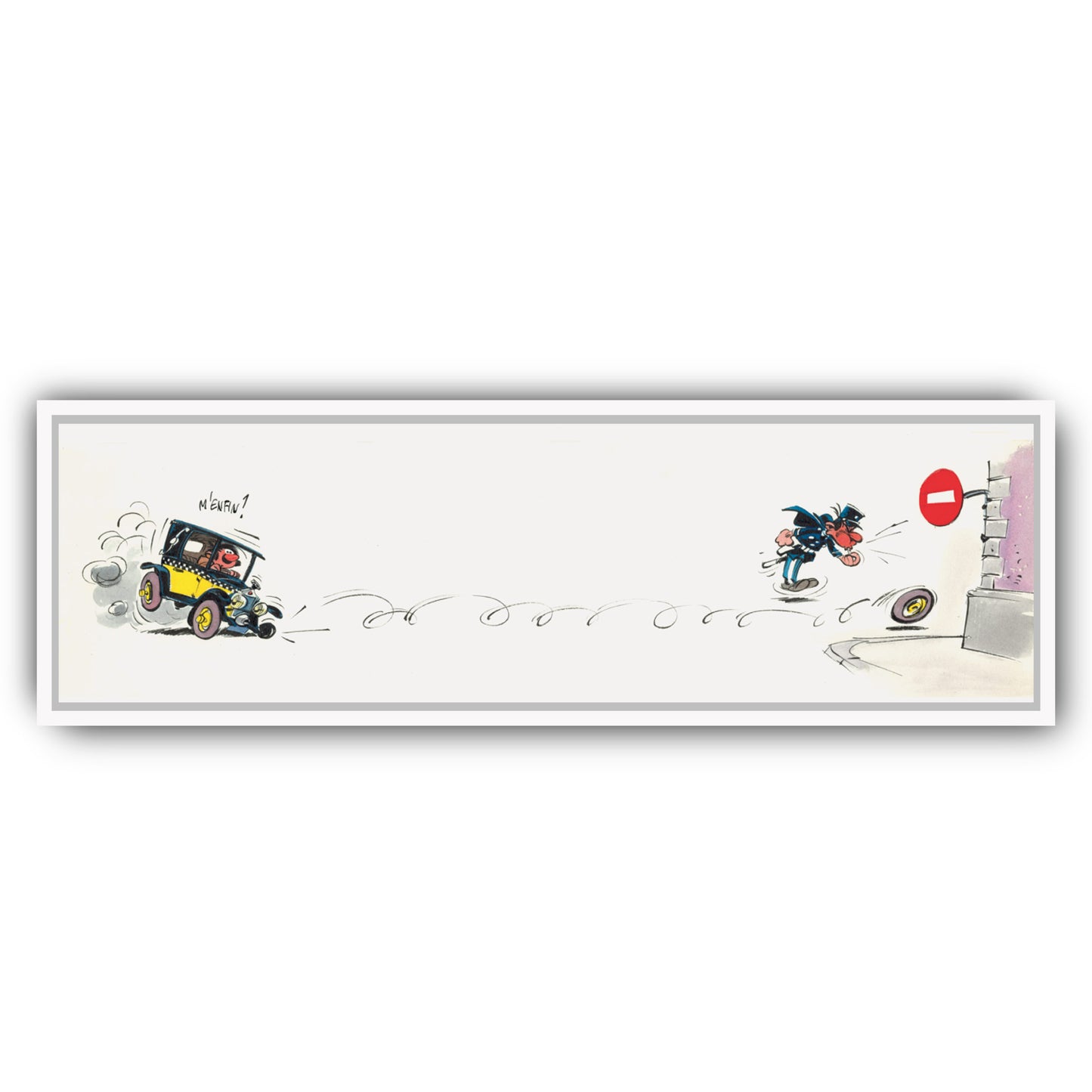 Tableau Gaston Lagaffe 10 Gaston perd sa roue