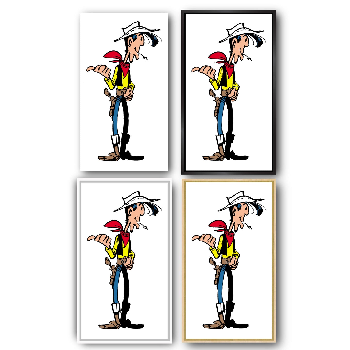 Tableau Lucky Luke 6 C'est par là.