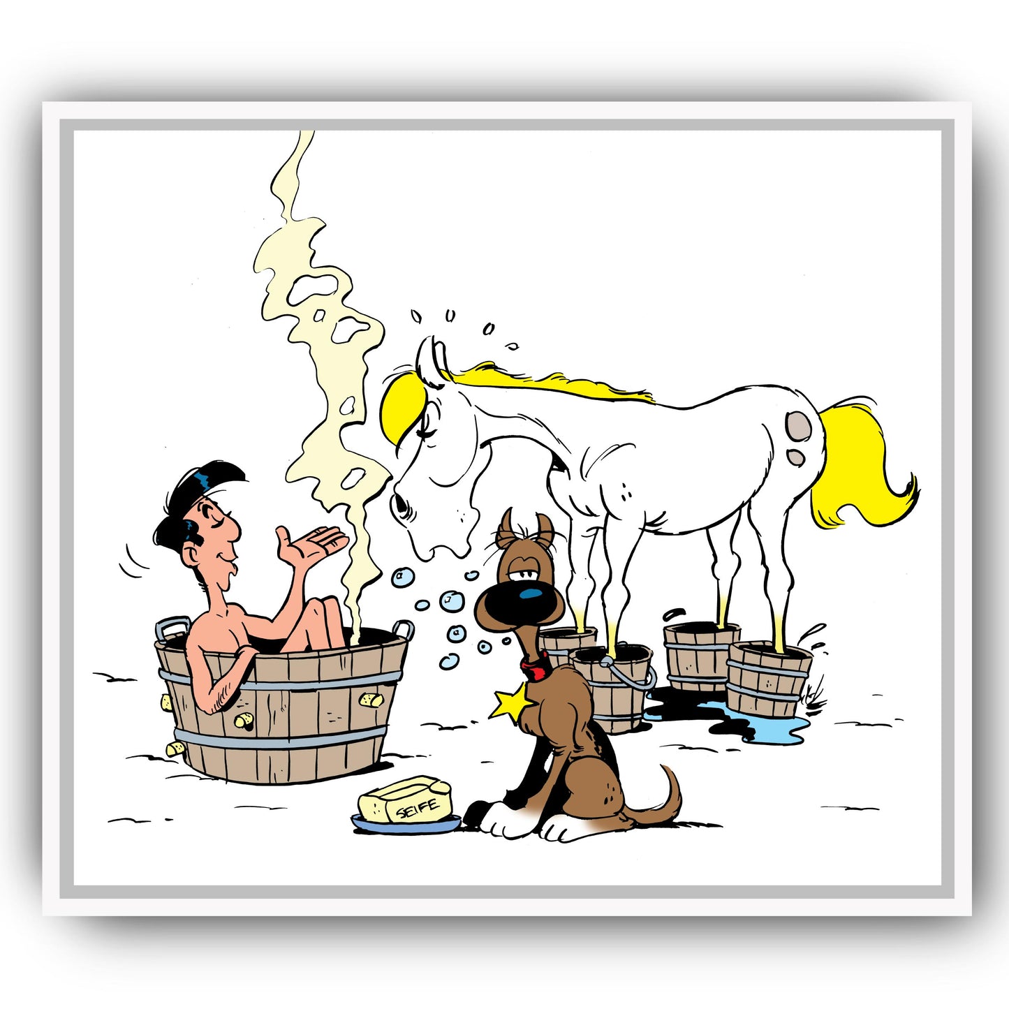 Tableau Lucky Luke 5 Le bain