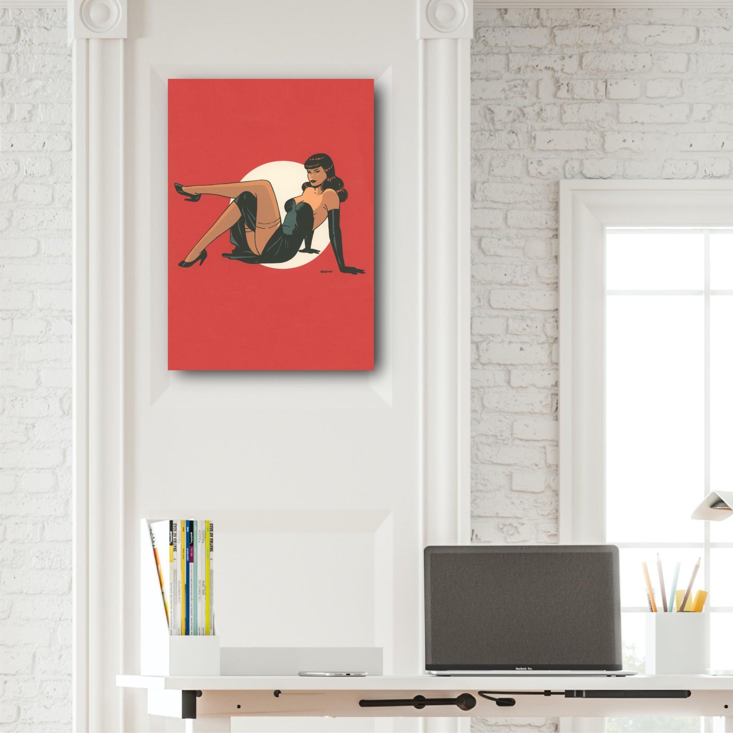 Tableau Pin up 7 Fond rouge