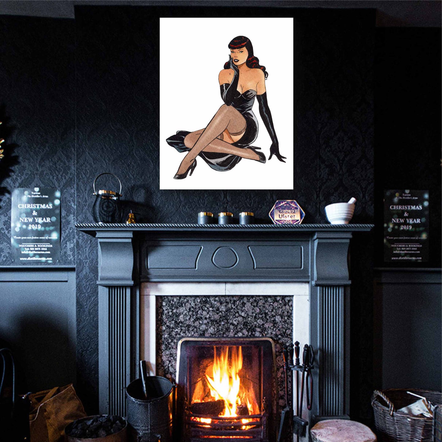 Tableau Pin up 2 Jambes croisée