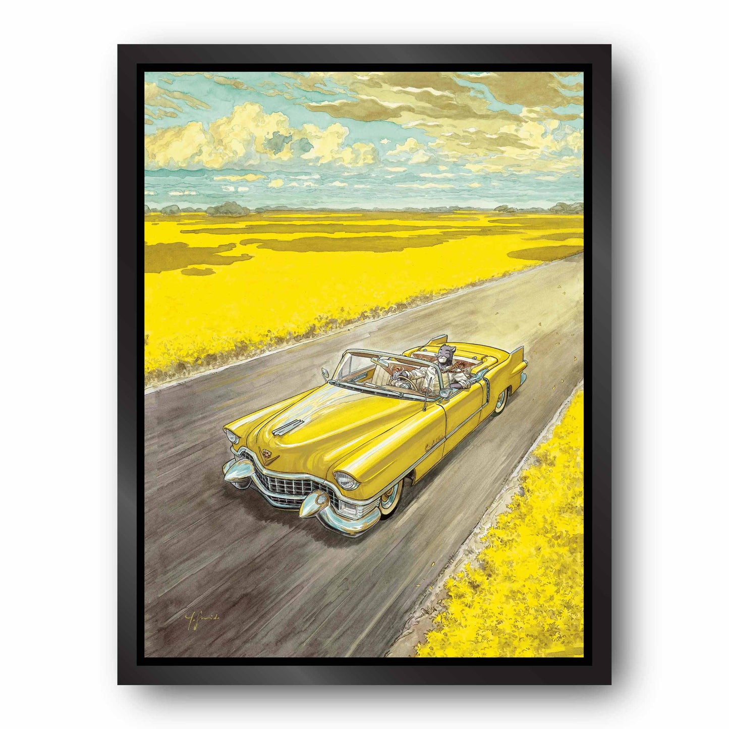 Tableau Blacksad 2 voiture jaune