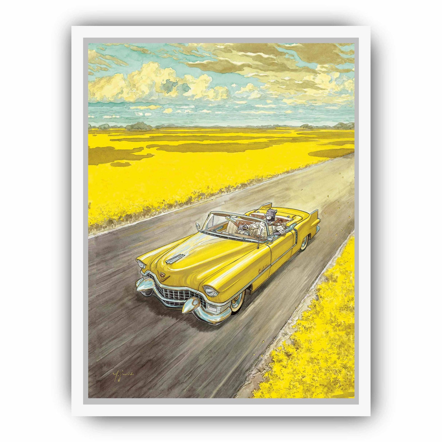 Tableau Blacksad 2 voiture jaune