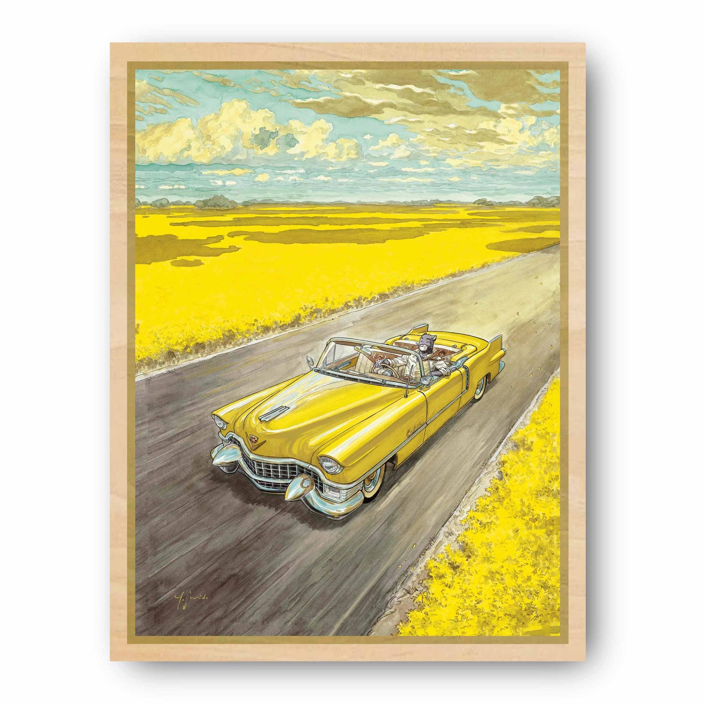 Tableau Blacksad 2 voiture jaune