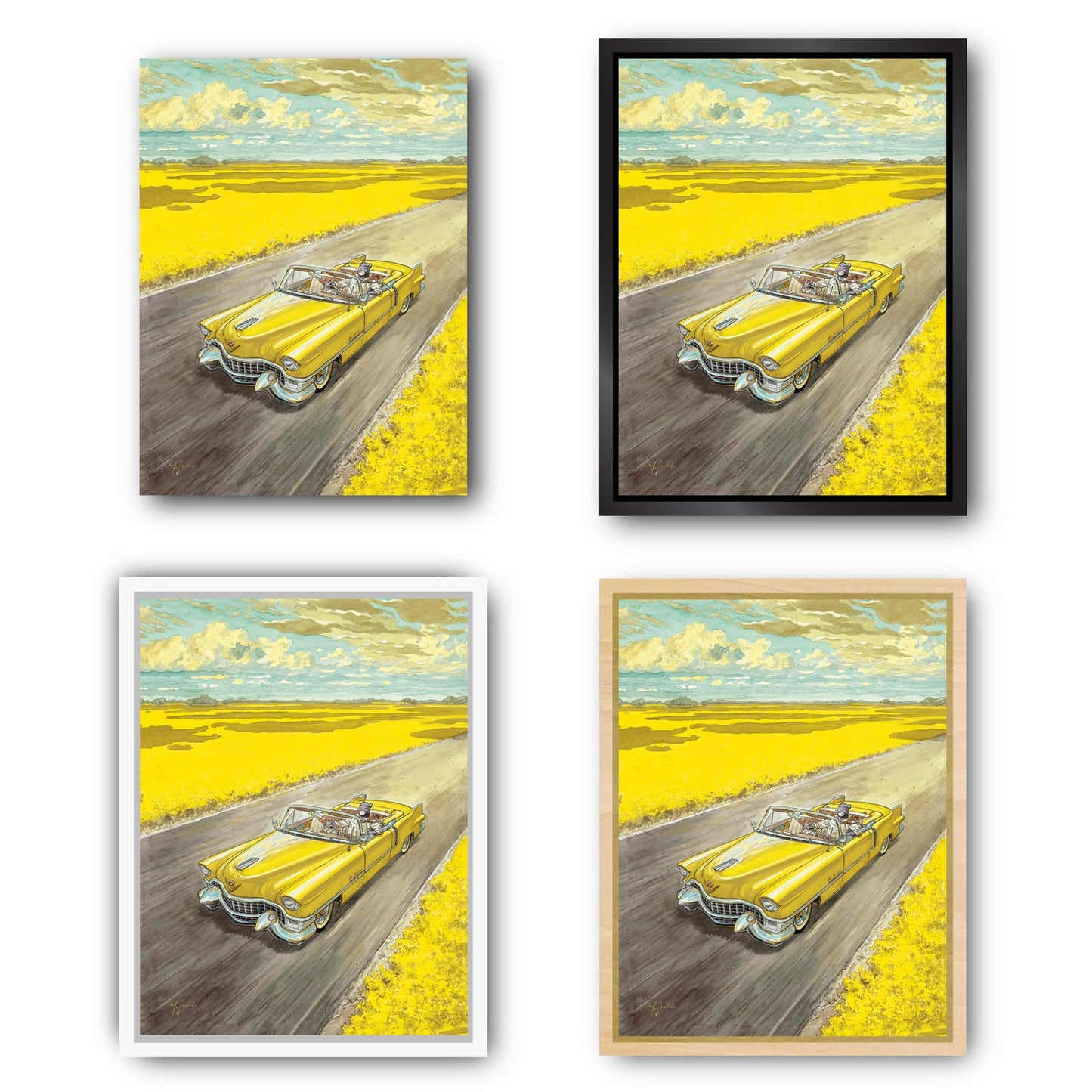 Tableau Blacksad 2 voiture jaune