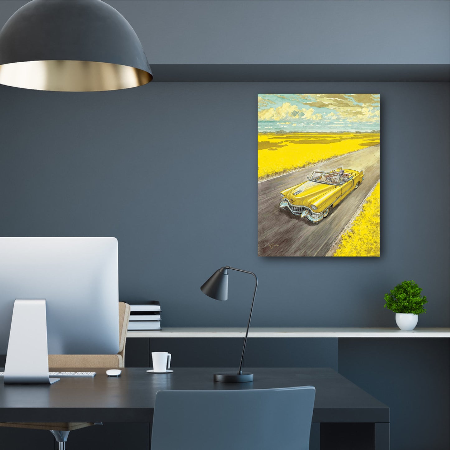 Tableau Blacksad 2 voiture jaune