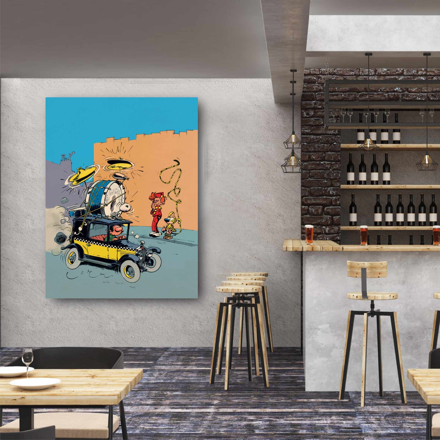 Tableau Spirou 6 Spirou et la voiture de Gaston