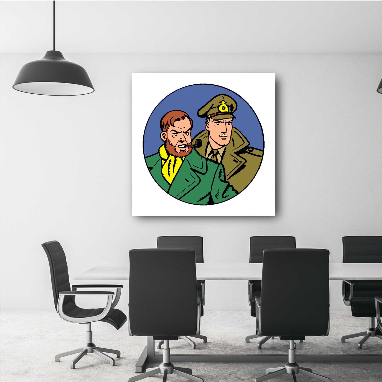 Tableau Blake et Mortimer 3 medaillon