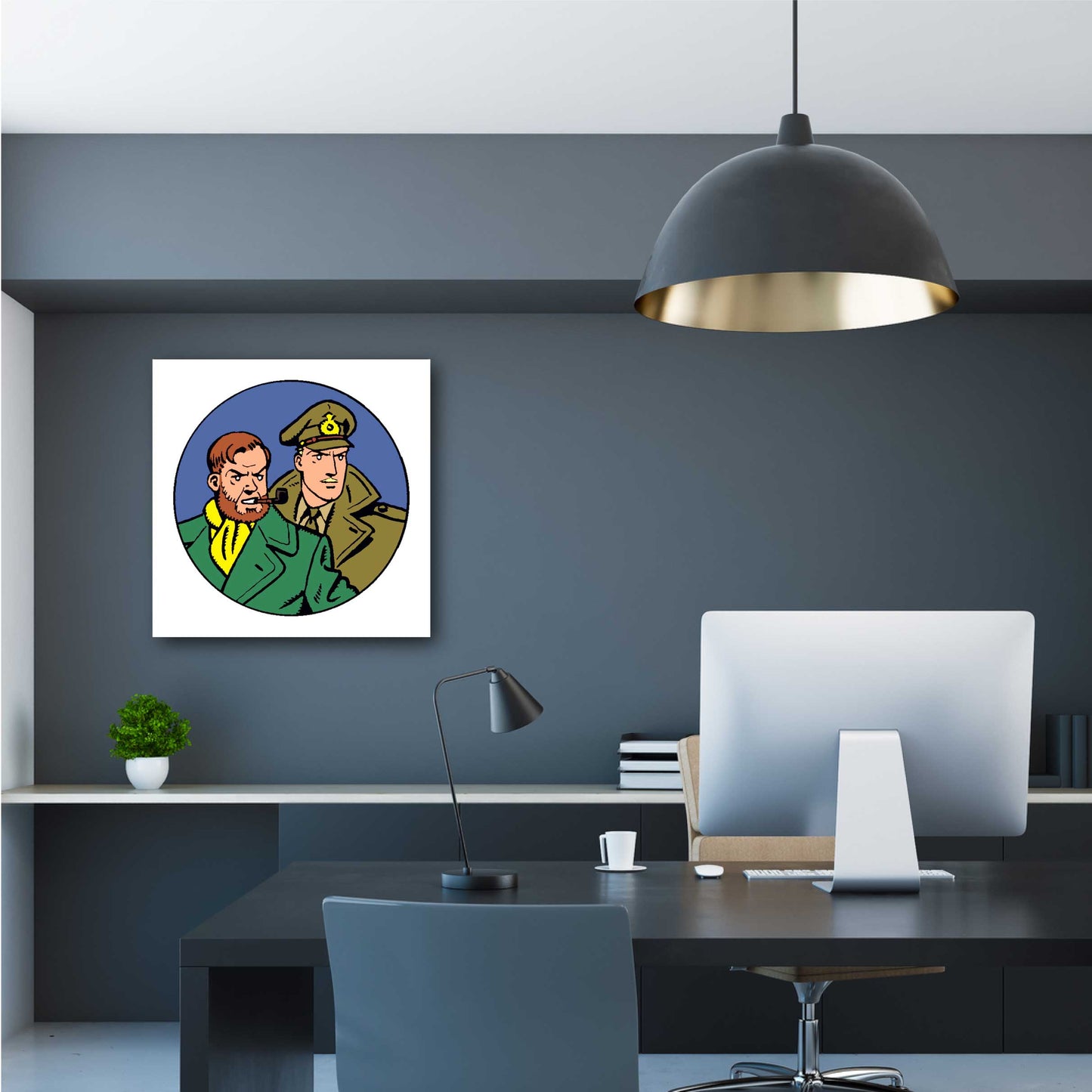 Tableau Blake et Mortimer 3 medaillon