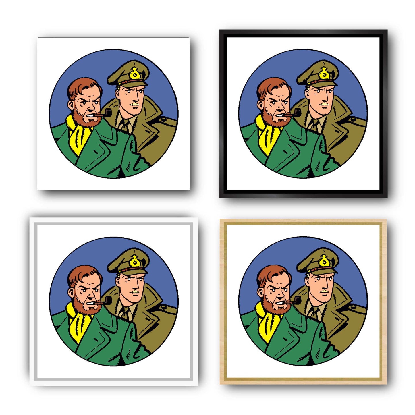 Tableau Blake et Mortimer 3 medaillon