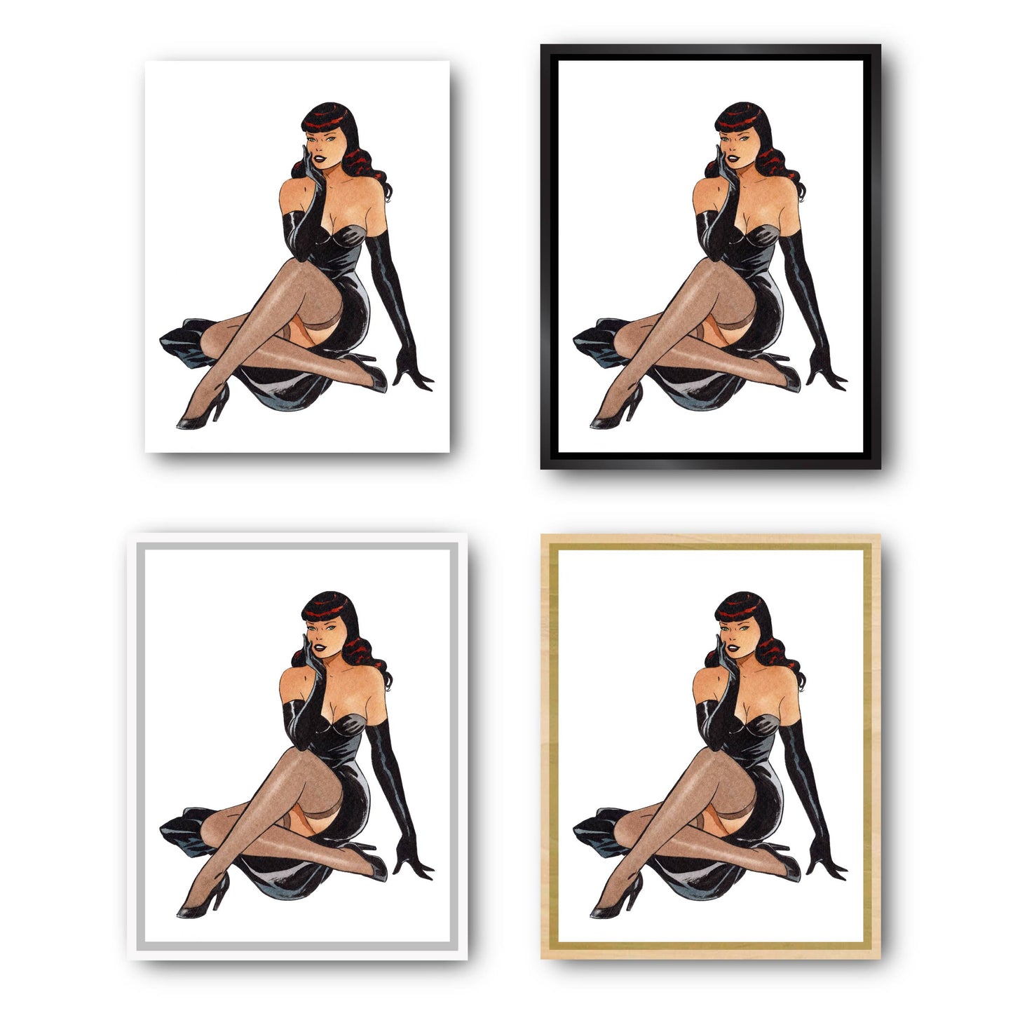 Tableau Pin up 2 Jambes croisée