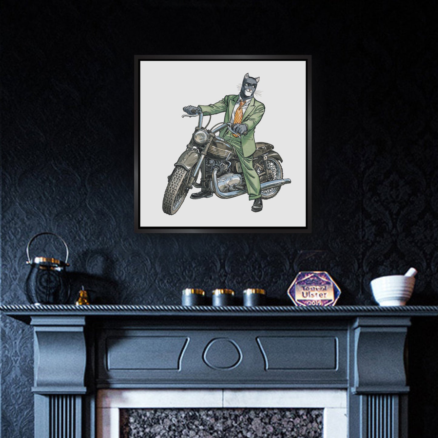 Tableau Blacksad 7 Blacksad sur sa moto