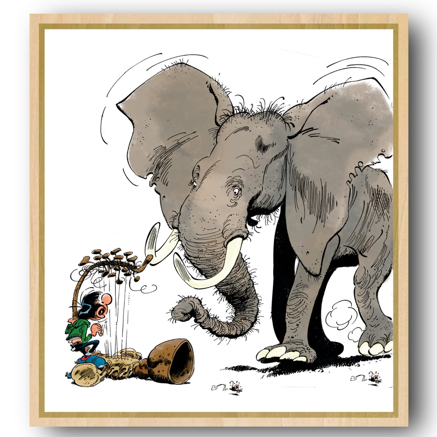 Tableau Gaston Lagaffe 14 Gaston et l'éléphant