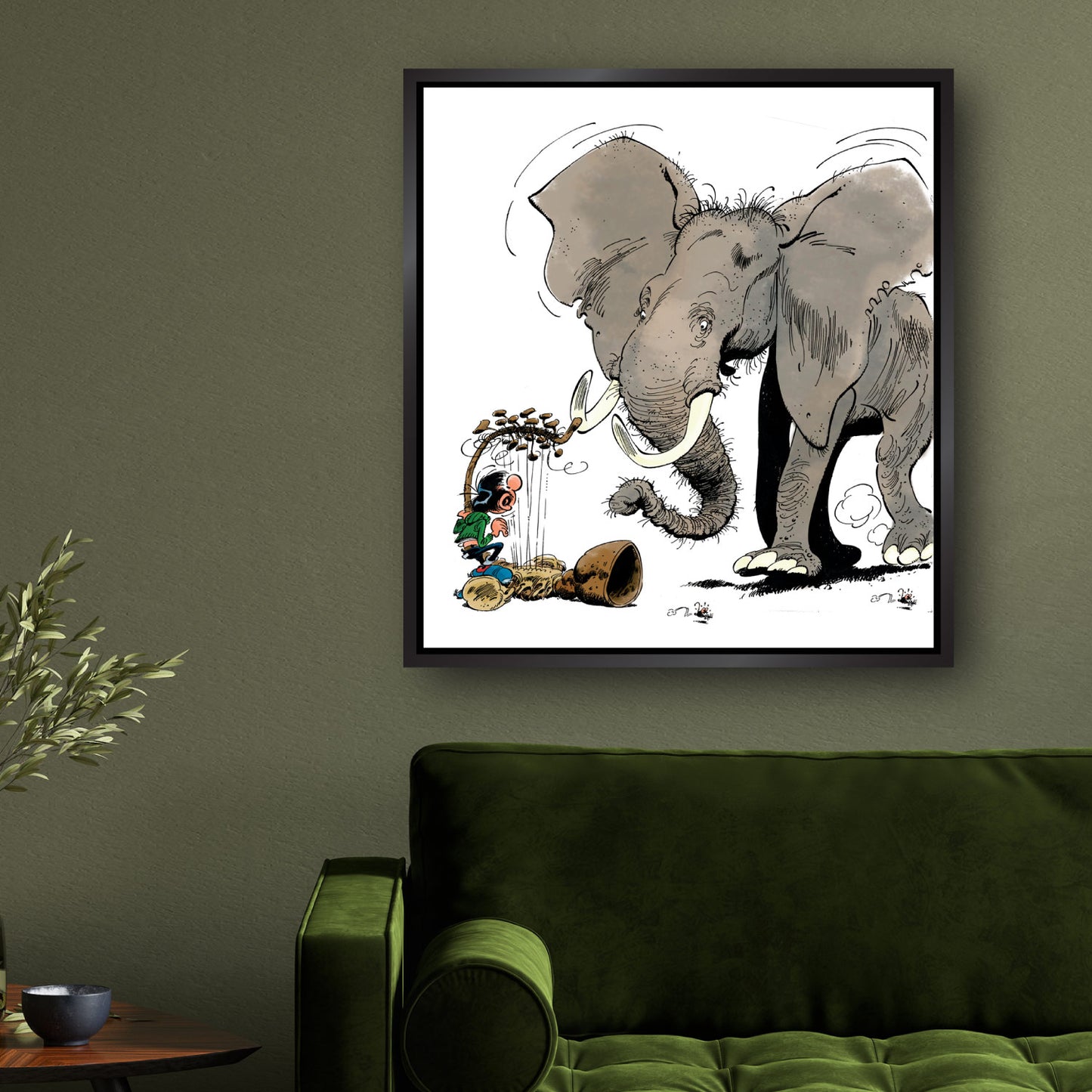 Tableau Gaston Lagaffe 14 Gaston et l'éléphant