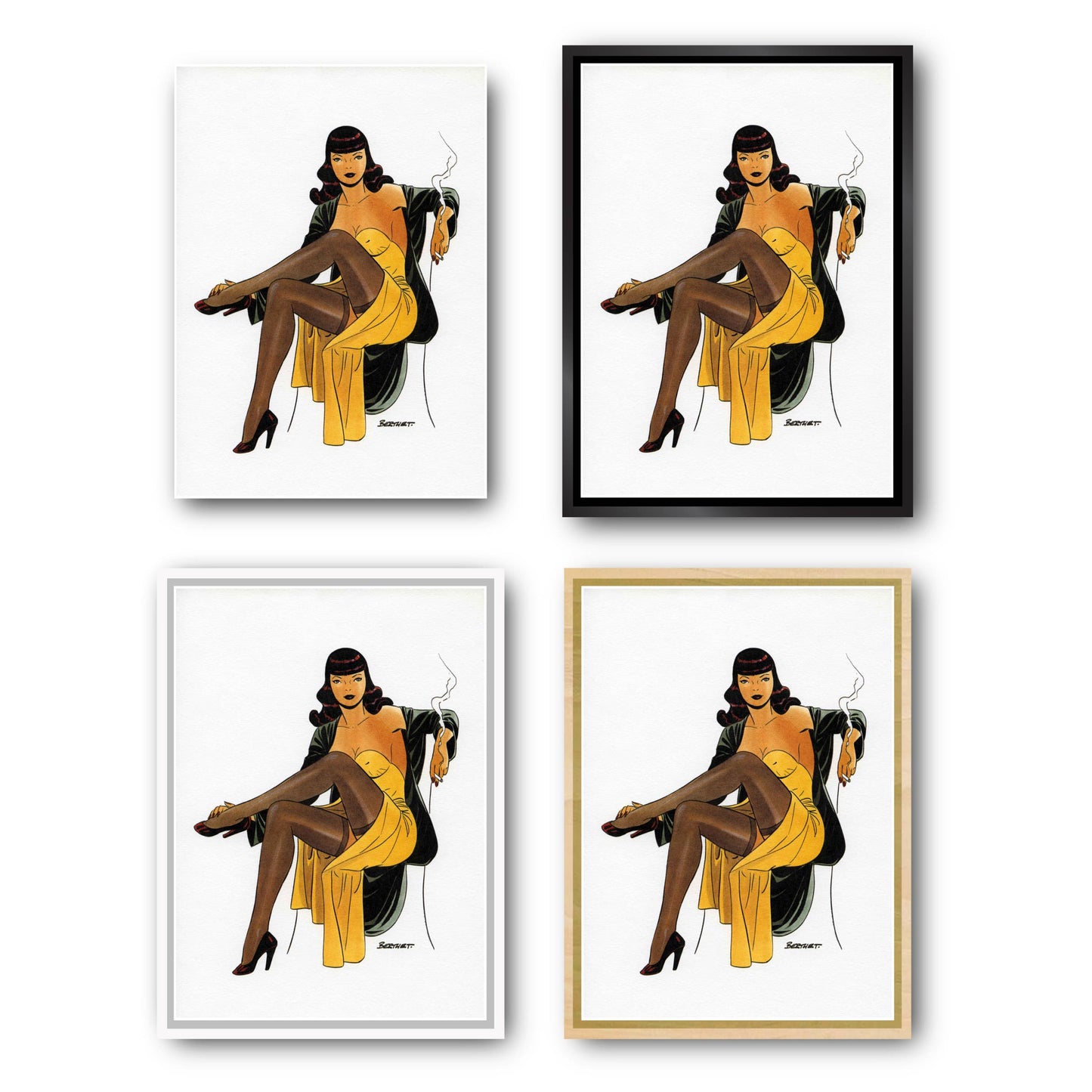 Tableau Pin up 5 La fille assise