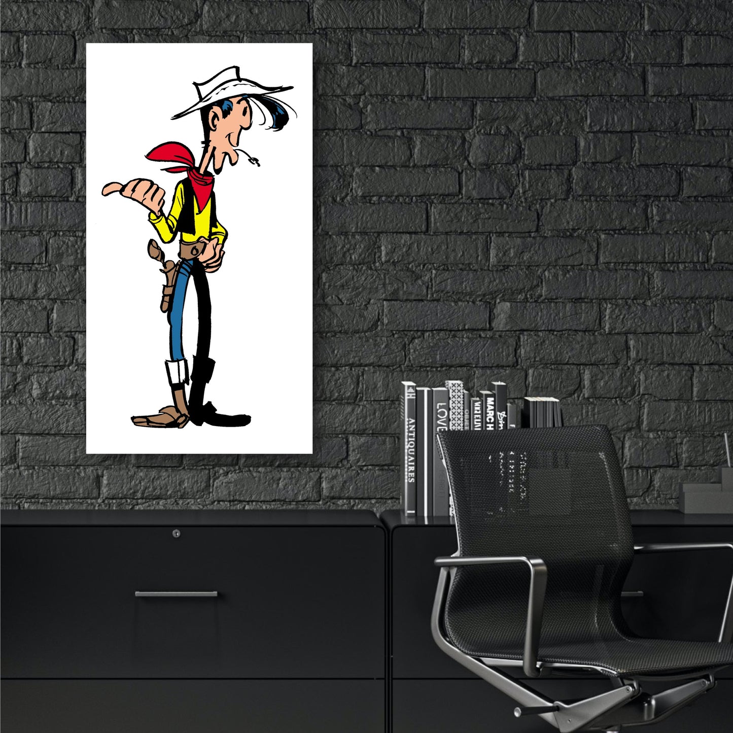 Tableau Lucky Luke 6 C'est par là.