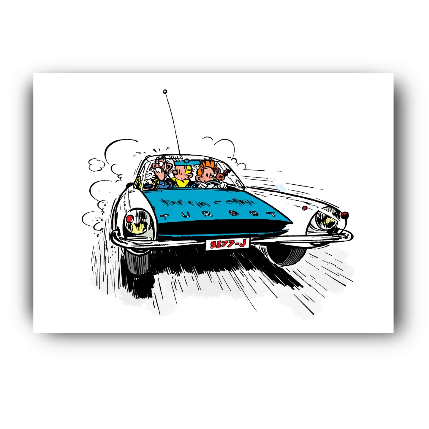 Tableau Spirou 7 En voiture !