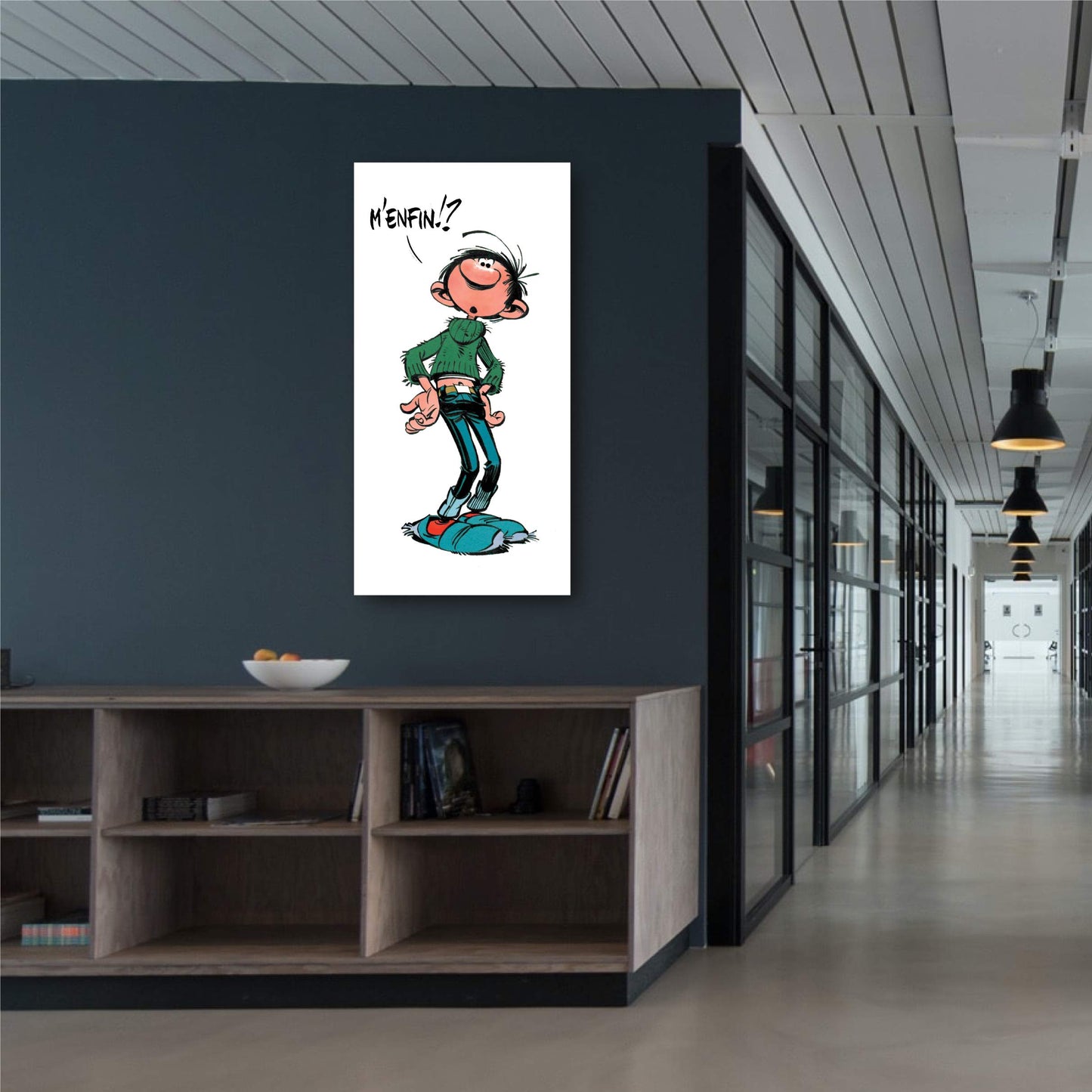 Tableau Gaston Lagaffe 1 M'enfin