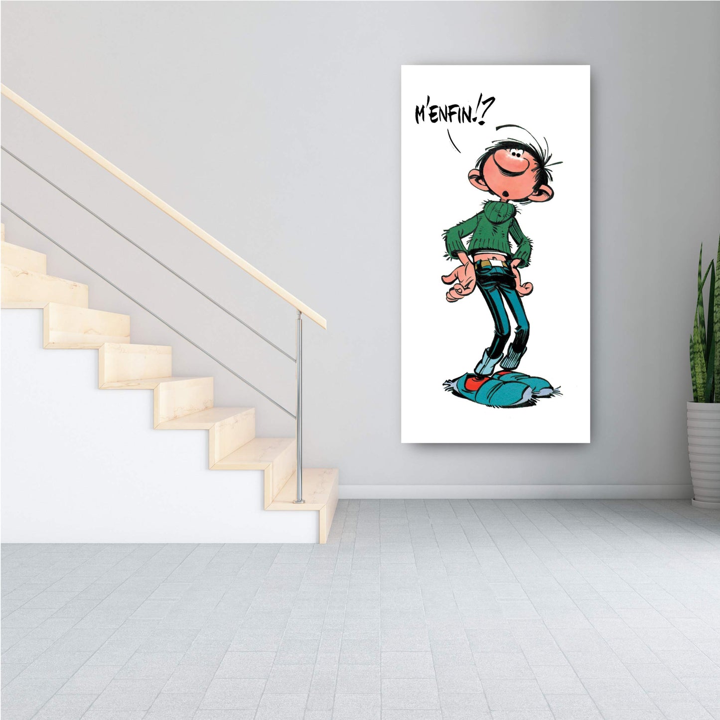 Tableau Gaston Lagaffe 1 M'enfin