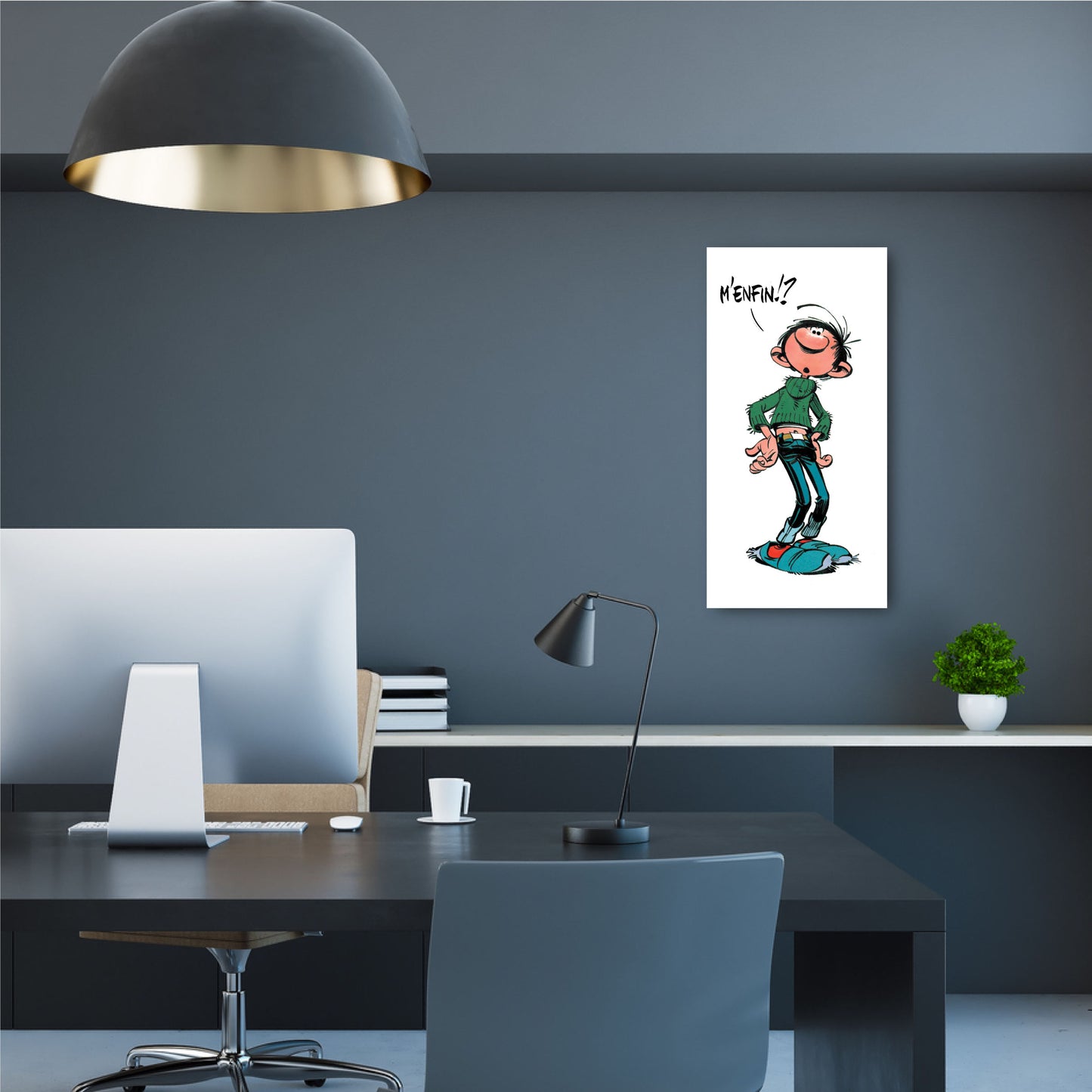 Tableau Gaston Lagaffe 1 M'enfin