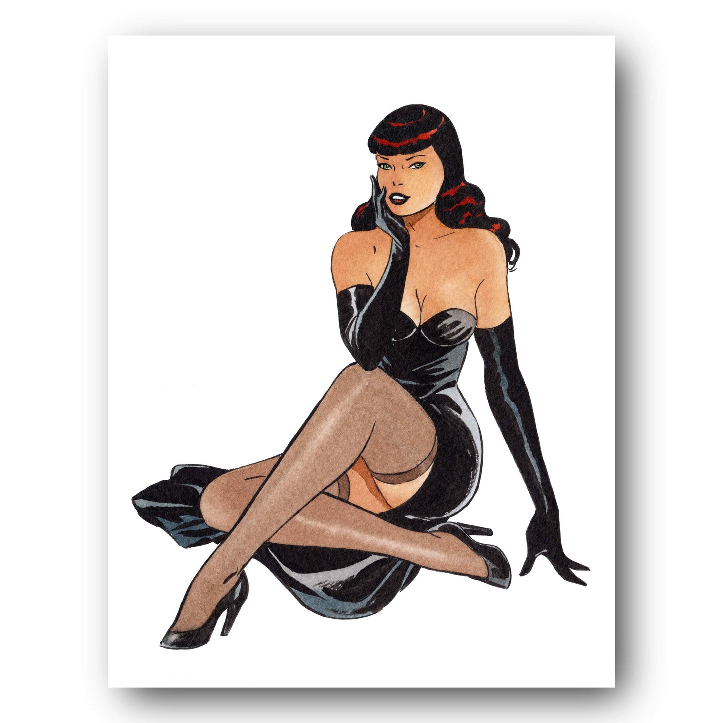 Tableau Pin up 2 Jambes croisée