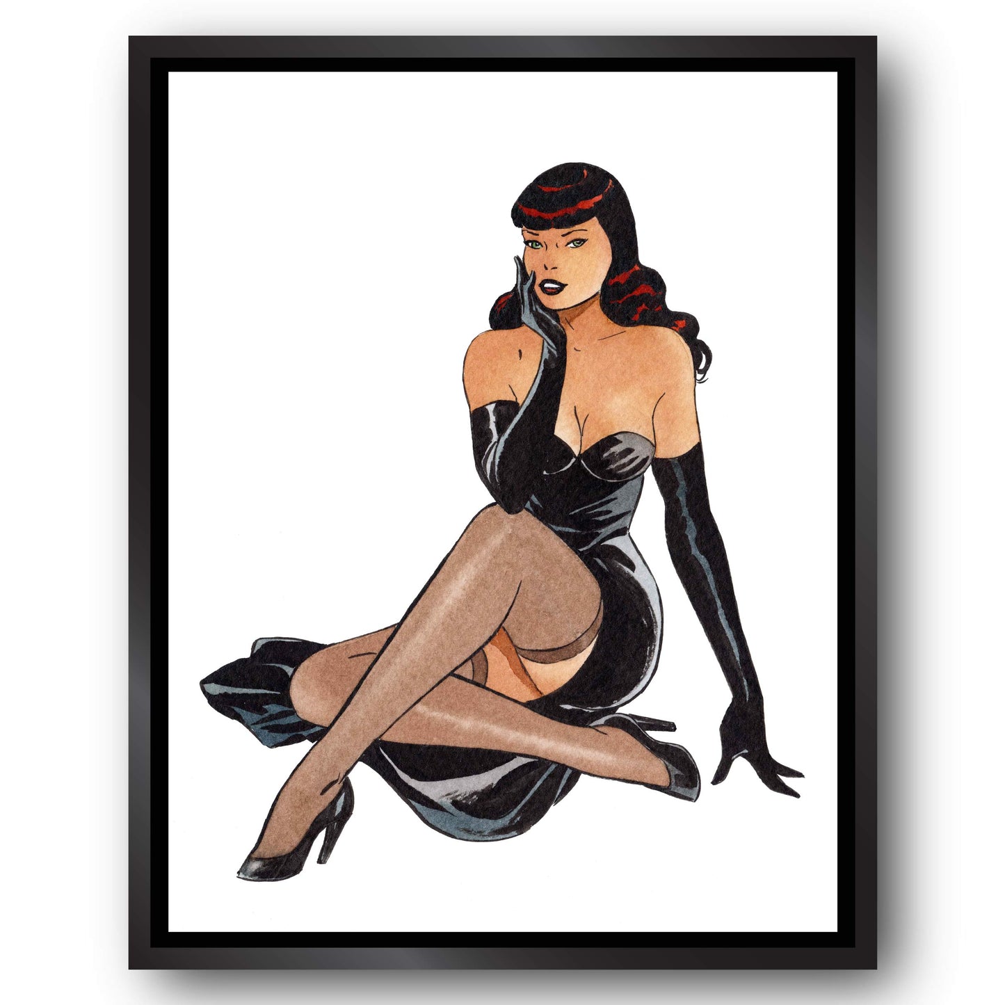 Tableau Pin up 2 Jambes croisée