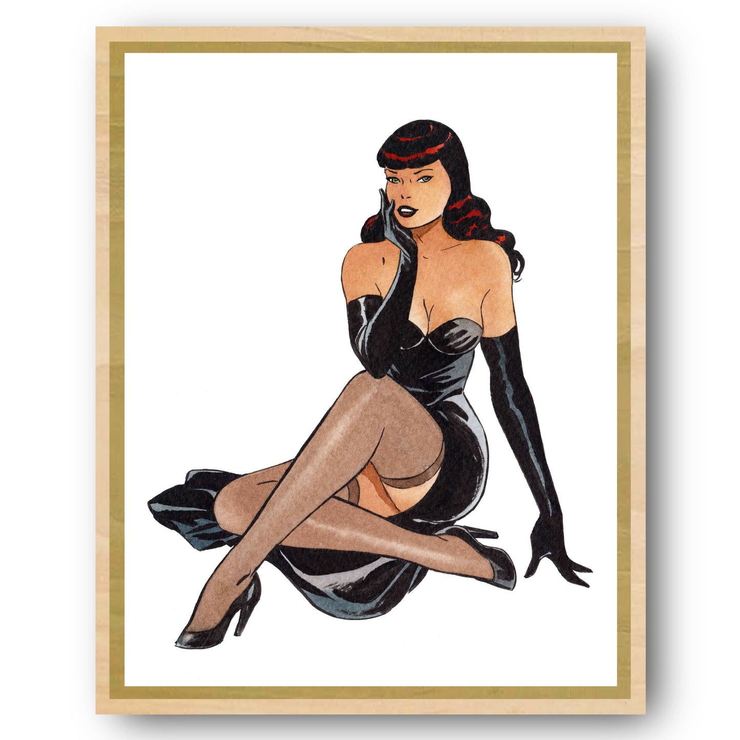 Tableau Pin up 2 Jambes croisée