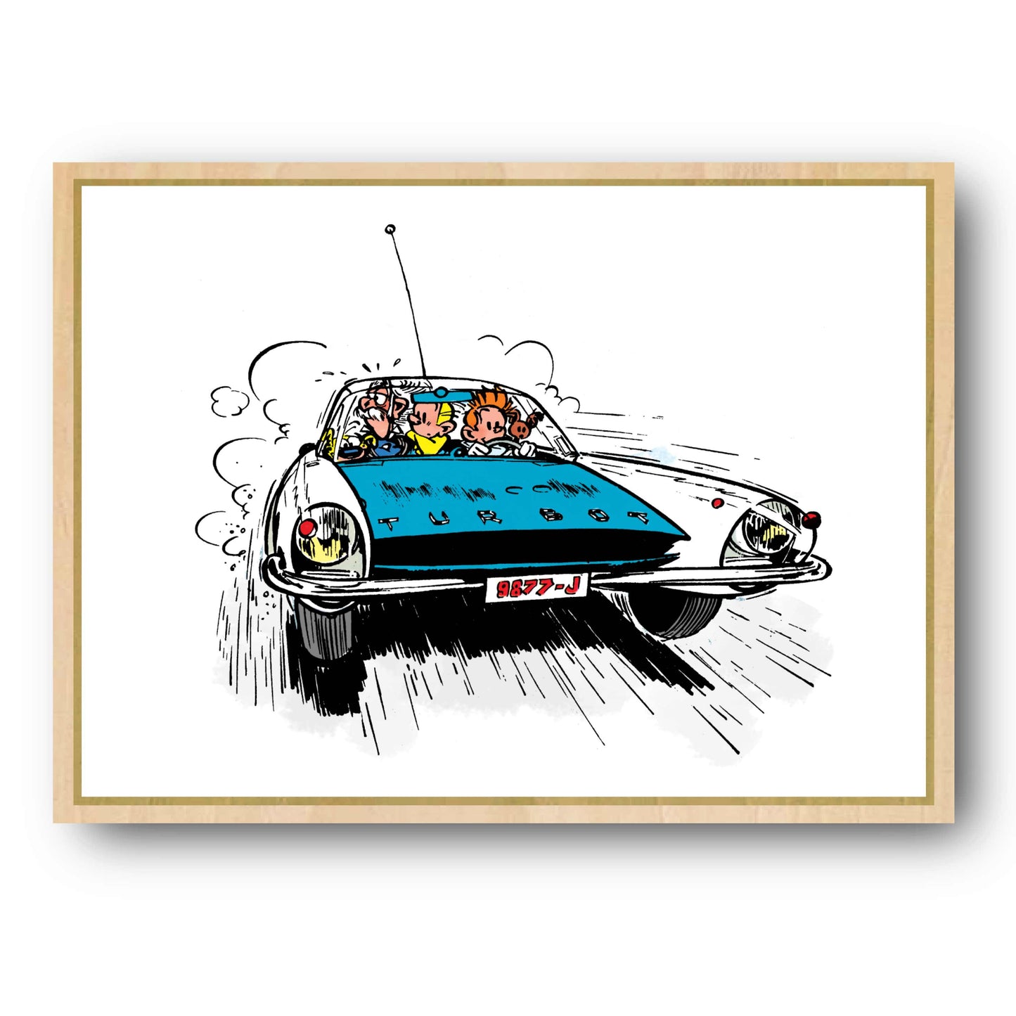 Tableau Spirou 7 En voiture !