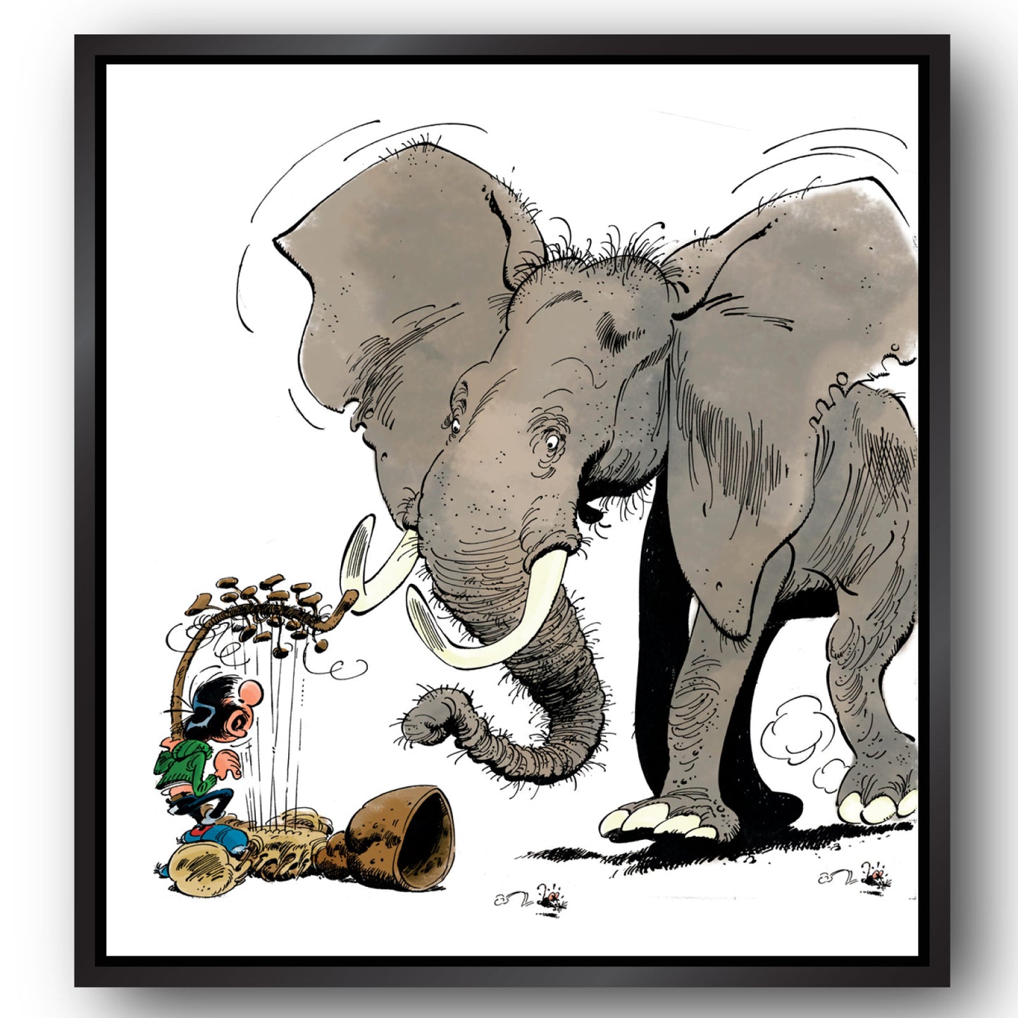 Tableau Gaston Lagaffe 14 Gaston et l'éléphant