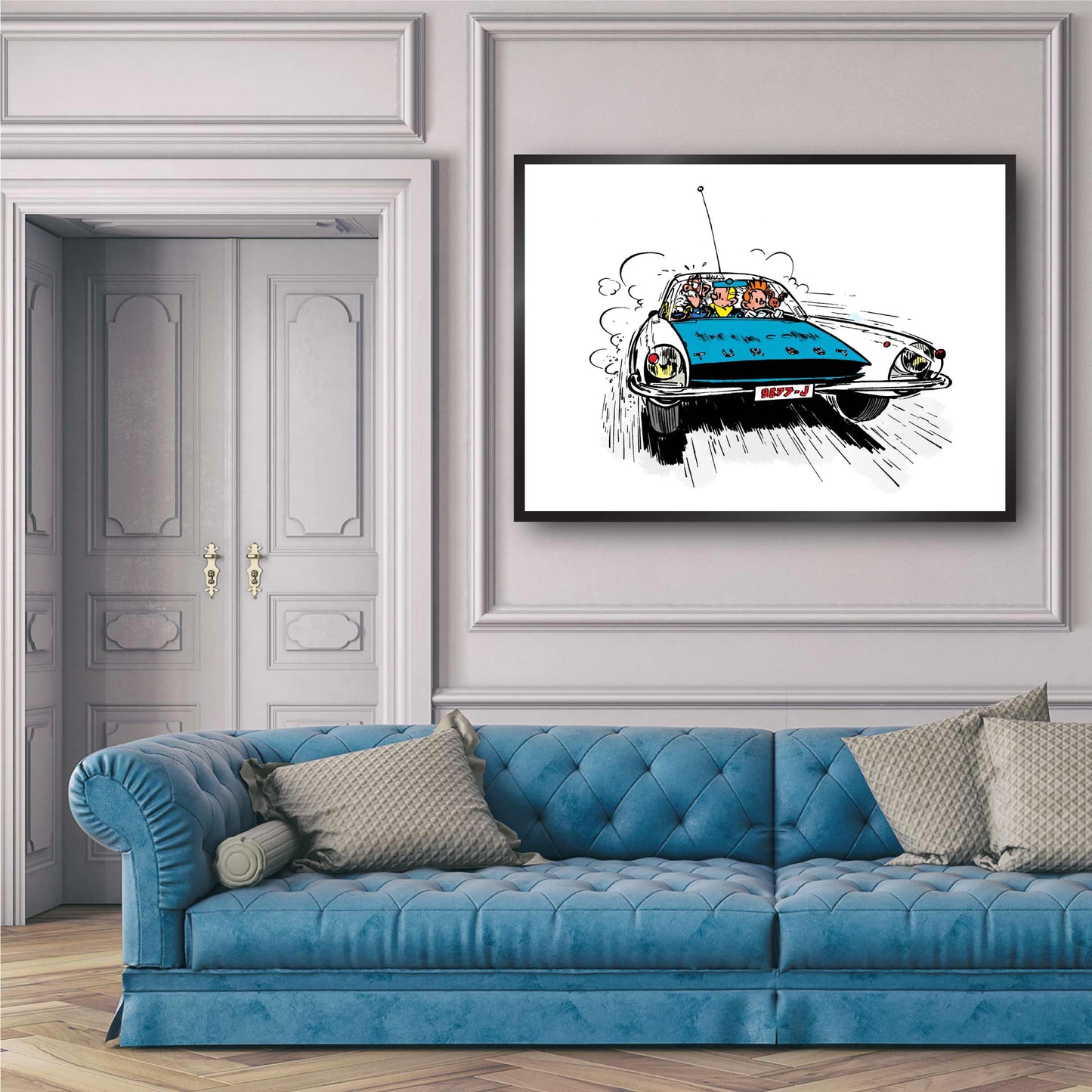 Tableau Spirou 7 En voiture !