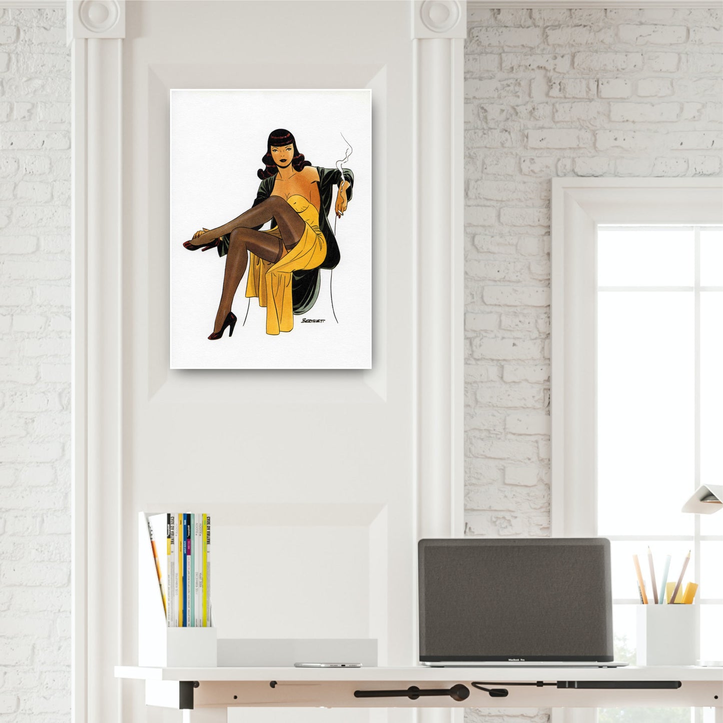 Tableau Pin up 5 La fille assise