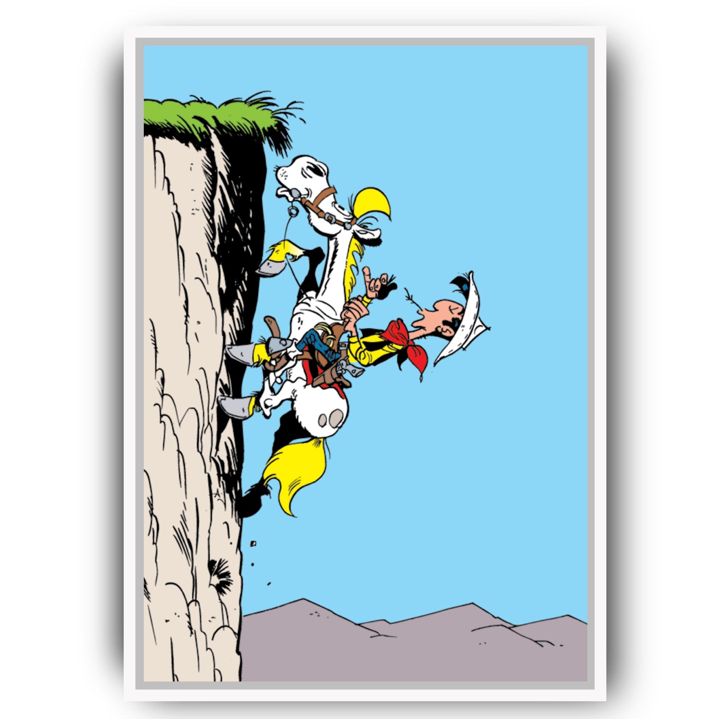 Tableau Lucky Luke 11 Grimpe falaise