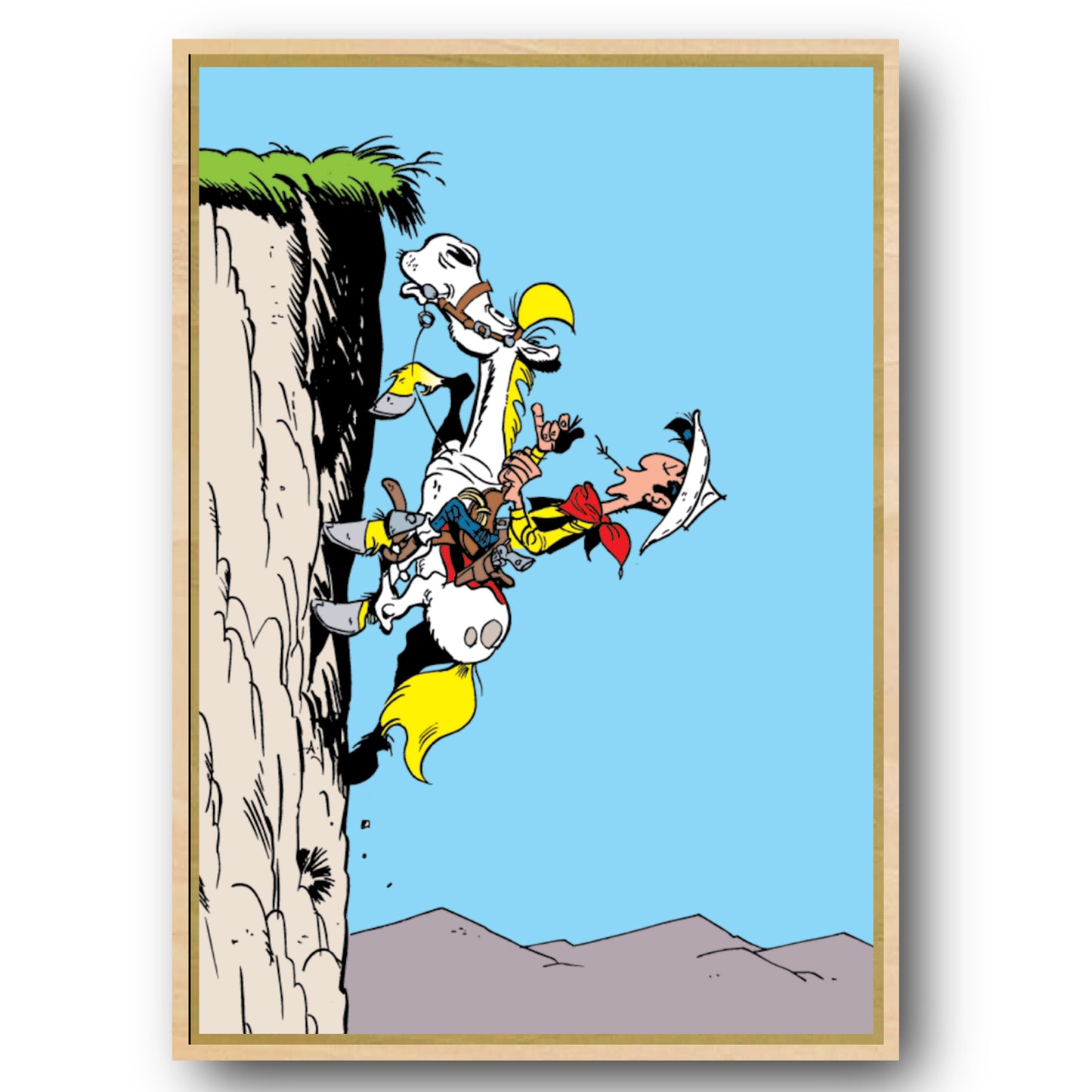 Tableau Lucky Luke 11 Grimpe falaise