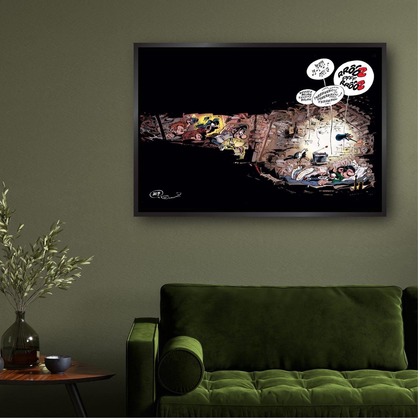Tableau Gaston Lagaffe 9 La sieste