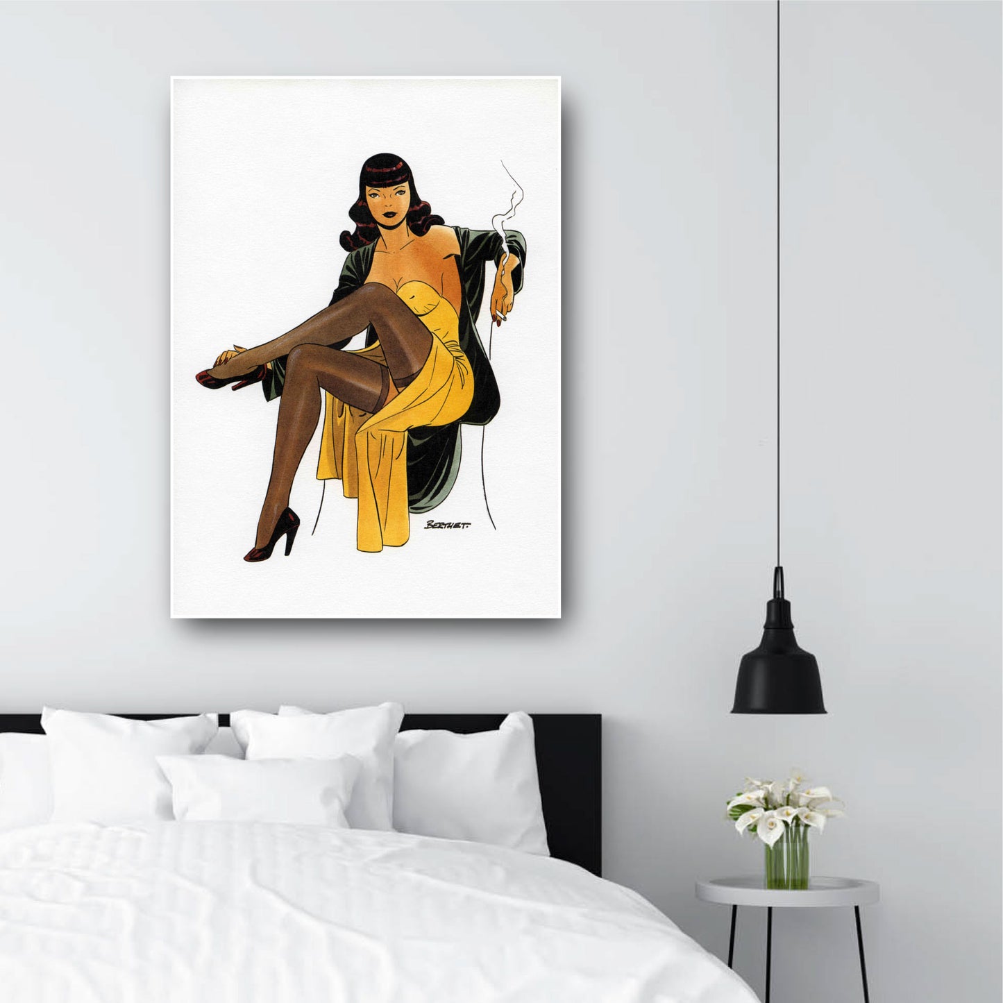 Tableau Pin up 5 La fille assise