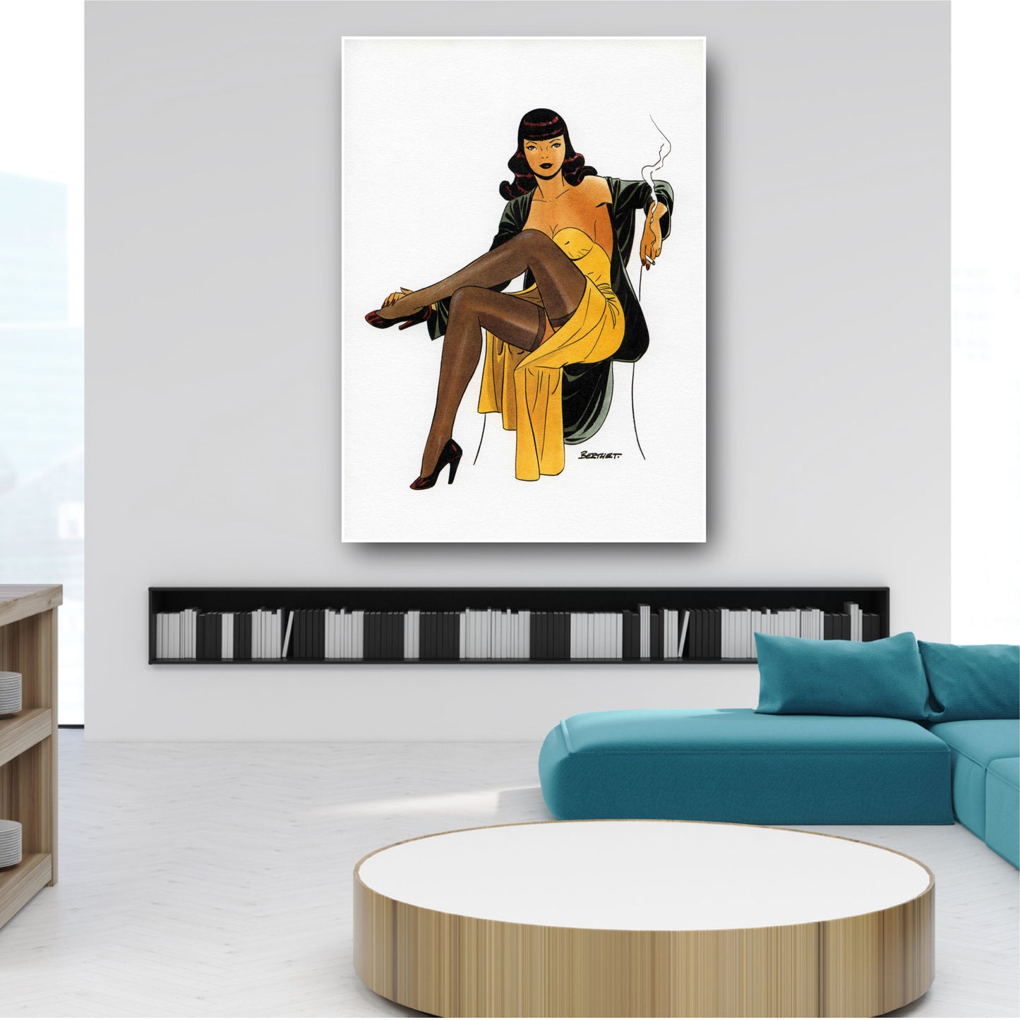 Tableau Pin up 5 La fille assise