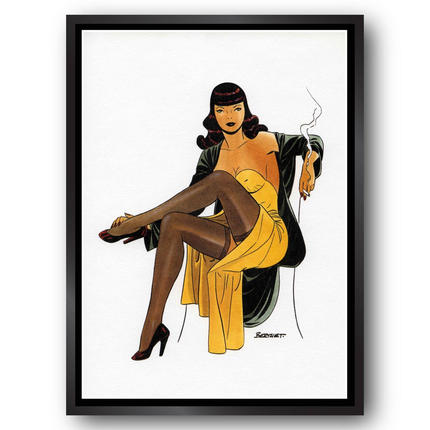Tableau Pin up 5 La fille assise
