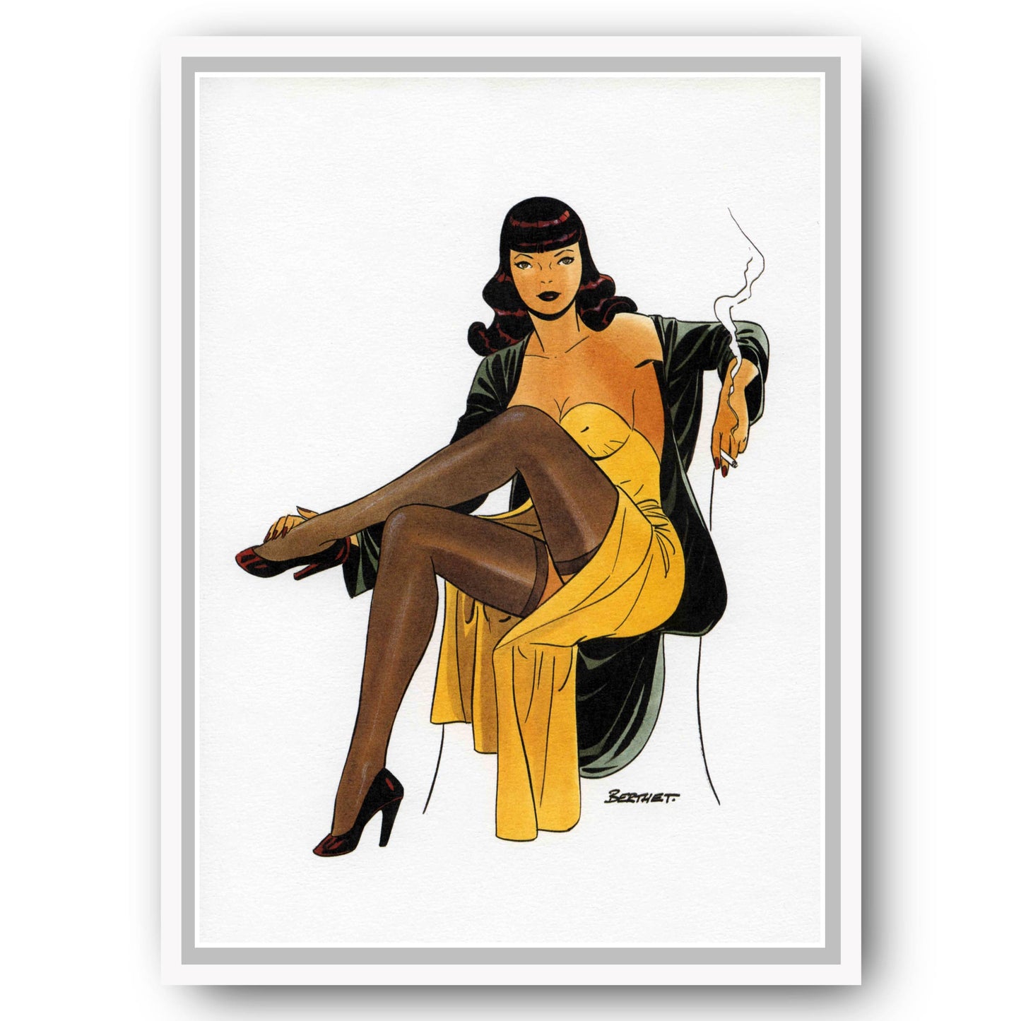 Tableau Pin up 5 La fille assise