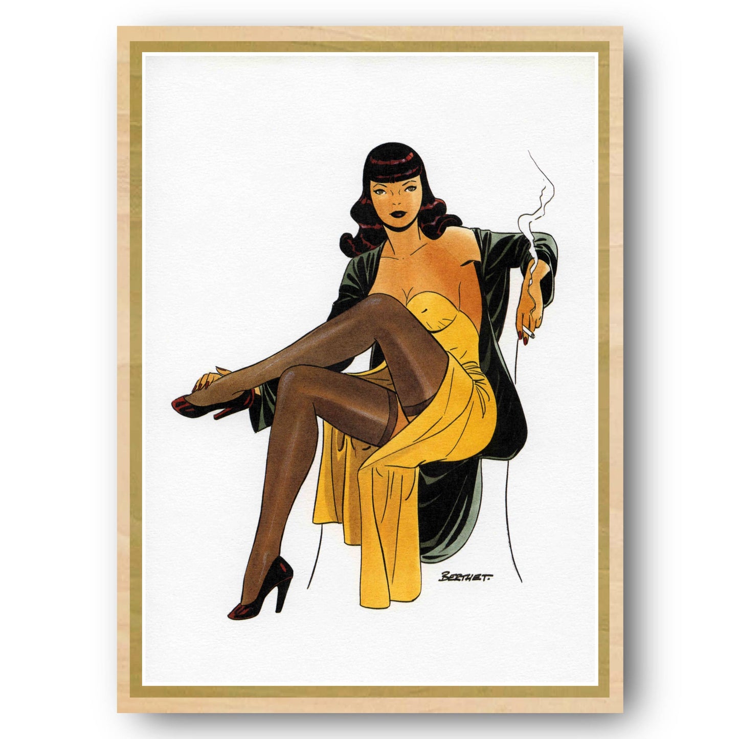 Tableau Pin up 5 La fille assise