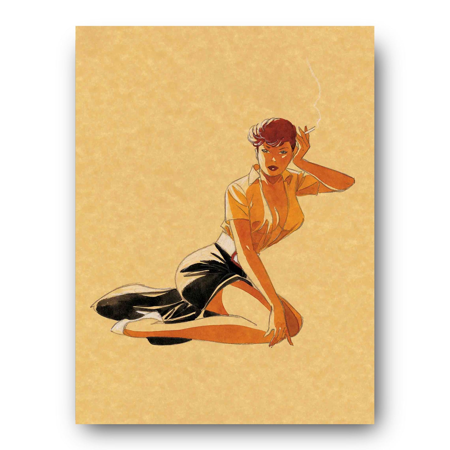 Tableau Pin up 4 L'attente